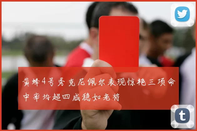 黄蜂4号秀克尼佩尔表现惊艳三项命中率均超四成稳如老将